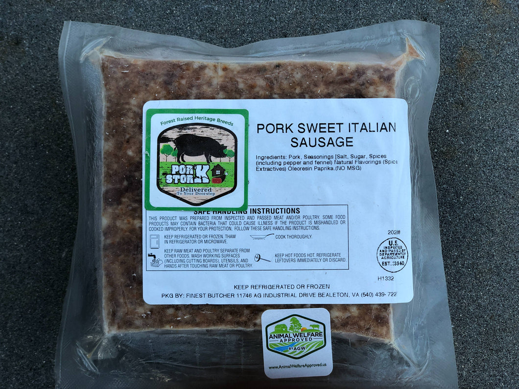 Ground Pork variety 1lb  (Sage, Chorizo, Sweet Italian & Mild Italian )